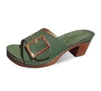 Generisch Sandales d'été pour femme - Bout ouvert - En cuir synthétique - Sandales à talons - Élégantes - Sandales de loisirs - Sandales de vacances - Pantoufles d'extérieur résistantes à la