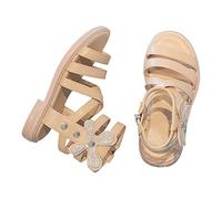 Generisch Sandales d'été pour fille - Mode - Strass - Sandales romaines - Édition coréenne - Semelle souple - Chaussures de princesse tendance, Rose, 28.5 EU