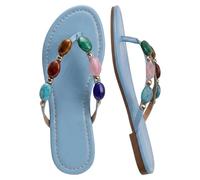 Generisch Sandales d'extérieur confortables pour grandes tailles avec languette d'orteils, idéales pour les voyages d'été, les journées à la plage, le quotidien - Sandales aérées pour femme, pour les