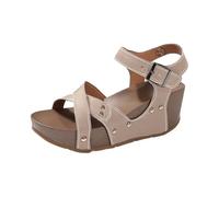 Generisch Sandales épaisses pour femme - Grande taille - Couleur unie - Talon compensé - Bouche - Chaussures à roulettes - Pour adultes et femmes, Wh2, 39 EU