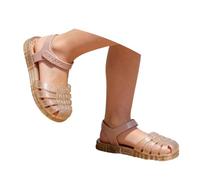 Generisch Sandales Jelly tendance à bout ouvert avec semelle souple - Chaussures d'extérieur décontractées pour tout-petits, marron, 25 EU