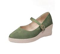 Generisch Sandales Mary Jane pour femme - Respirantes - Talon large - Confortables - Couleur unie - Élégantes - À enfiler - Semelle épaisse - Chaussures de soirée - Pour l'extérieur, la salle de bal