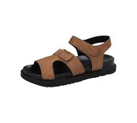 Generisch Sandales plates pour femme en cuir avec sandales épaisses, antidérapantes, imperméables, confortables, respirantes, sangle réglable, sandales d'extérieur, marron, 42 EU