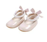 Generisch Sandales pour bébé avec semelle souple et nœud - Petites chaussures pour bébé avec fermeture adhésive - Premières chaussures pour tout-petits, Style M01 Beige, 20 EU