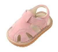 Generisch Sandales pour bébé, bout fermé, chaussures d'été pour fille, chaussures plates pour fille, chaussures d'été, Rose, 17 EU