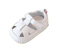 Generisch Sandales pour bébé de style pêcheur classique - Chaussures douces avec fermeture adhésive | Chaussures d'été respirantes pour petits explorateurs, Style N02 blanc, 22 EU
