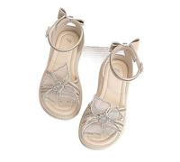 Generisch Sandales pour fille avec semelle confortable et strass étincelants - Sandales légères pour la vie quotidienne, les loisirs, l'école, Blanc., 33 EU