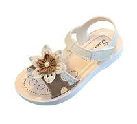 Generisch Sandales pour fille Princesse à la mode Fleurs perlées Princesse Sandales Chaussures pour tout-petit Chaussures d'été en cuir Sandales légères pour fille Sandales Slide Girl Sandales à bride