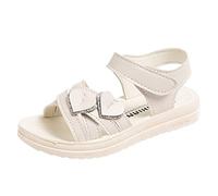 Generisch Sandales pour fille Princesse à la mode Fleurs perlées Princesse Sandales Chaussures pour tout-petit Chaussures d'été en cuir Sandales légères pour fille Sandales Slide Girl Sandales à bride