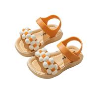 Generisch Sandales pour fille Princesse à la mode Fleurs perlées Princesse Sandales Chaussures pour tout-petit Chaussures d'été en cuir Sandales légères pour fille Sandales Slide Girl Sandales à bride