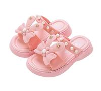 Generisch Sandales pour fille - Sandales d'été pour enfant - Sandales d'été tendance - Sandales de princesse - Sandales légères - Fleurs perlées - Chaussures de plage, Rose, 29 EU