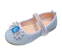 Generisch Sandales pour filles et enfants - Décoration lumineuse - Polyvalentes - Dessous plat - Confortables - Chaussures de princesse - Super Fit, bleu, 27 EU