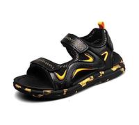 Generisch Sandales tendance pour enfants avec semelle souple pour filles, chaussures de plage confortables en plein air avec bout ouvert, idéales pour les jours d'été, Noir , 33 EU