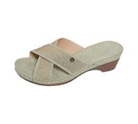 Generisch Sandales tendance pour femme pour un look décontracté printemps et été avec bout ouvert, parfaites à assortir avec un jean, vert, 41 EU