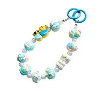 Generisch Sangle à breloques pour téléphone portable, bracelet de téléphone portable de 30,5 cm avec perles | Long cordon coloré pour la plupart des smartphones, Siehe Beschreibung, Acrylique