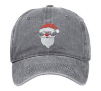 Generisch Santa Brodée Wash Baseball Casquette Pour Hommes Et Femmes De Plein Air Soleil, gris, taille unique