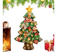 Generisch Sapin de Noël en feutre avec guirlande lumineuse LED de 2,99 m | Sapin de Noël mural en feutre pour chambre à coucher, salle de classe, penderie, mur, porte et entrée