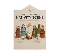 Generisch Scène en papier DIY 2026 avec Christ de la Sainte Famille, bricolage pour débutants, amateurs de papier de vacances, activité de vacances pour toute la famille (beige, 23 x 15 cm)