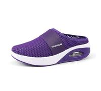 Generisch Scuff Pantoufles d'été pour femme - Couleur unie - Grande poche en filet - Pantoufles d'orteils confortables et antidérapantes, lilas, 39 EU