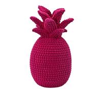 Generisch Sculpture d'ananas - 23,5 cm - Décoration de table floquée pour le bureau comme point focal - Figurine de fruit - Pour buffet, cheminée, bureau, fête
