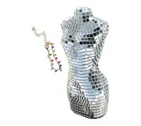 Generisch Sculpture disco, sculpture de corps féminin discothèque - Modèle de corps féminin Décoration miroir | Art argenté Décoration créative - Ornement de bureau réfléchissant pour librairie de