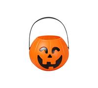 Generisch Seau de décoration d'Halloween 2026 - Conteneur portable avec couvercle pour action de collection, insert goutte à goutte pratique pour sucreries ou sauces, idéal pour les fêtes à thème