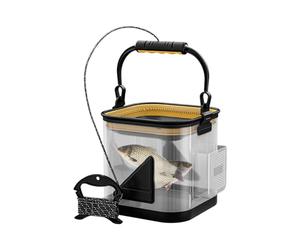 Generisch Seau de pêche, panier de collecte portable transparent, organiseur de rangement pour eau salée, bateau, truite, perche