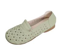 Generisch Semelle souple, côté doux, chaussures de maman creusées, nouvelles sandales de loisirs confortables en tissu tissé, Vert clair., 40 EU