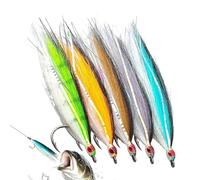 Generisch Señuelos para - 5 Unidades De Cebo Artificial para Salmón Con Anzuelo, Señuelos Específicos para La De Crappie | para Salmón Trucha Walleye Lucio Perca Mar Lago Río Así Como