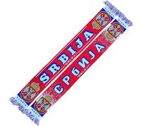 Generisch Serbie Serbia Écharpe Srbija (écharpe tricotée) pour Coupe du Monde Coupe du Monde Coupe du Monde Coupe du Monde Football Écharpe culte Écharpe Souvenir, Rouge, bleu, blanc, jaune, 145 x 18