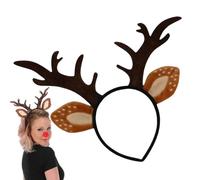 Generisch Serre-tête de cerf pour femme, serre-tête en bois de renne avec oreilles de cerf, joli serre-tête d'animaux pour carnaval, cosplay, Halloween, Noël, animal, carnaval, fête des enfants