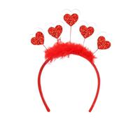 Generisch Serre-tête en forme de cœur rouge - bijou de cheveux pour festivals et fêtes - Accessoires photo pour le Nouvel An et mariage - Cerchietto Cuore - Diadema De Corazón - Décoration de