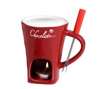 Generisch Set de tasses à fondue au chocolat - Tasse à fondue au chocolat - Tasse à fondue au chocolat pour fromage, chocolat, beurre et caramel - Tasse à fondue en céramique