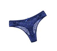 Generisch Sexy Dentelle Basse Patchwork pour Femmes Couleur Culotte Tanga Taille Solide, bleu, XXL