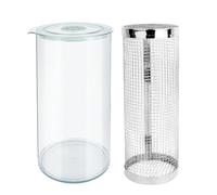 Generisch Shaker à panier, mélangeur transparent à 360 °, avec couvercle, pour la cuisine, la pâtisserie, le camping, la préparation des repas et la friture