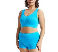 Generisch Shapewear Culotte gainante pour femme - Taille haute - Culotte gainante - Sous-vêtements gainants - Sans coutures - Respirant - Doux - Couleur unie, Bleu ciel/B, XXXL
