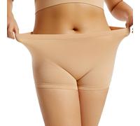 Generisch Shapewear Culotte gainante pour femme - Taille haute - Culotte gainante - Sous-vêtements gainants - Sans coutures - Respirant - Doux - Couleur unie, Beige C., 3XL