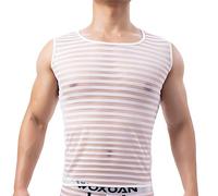Generisch Shapewear Débardeur d'entraînement T-shirt de compression pour homme Transparent Abdominal Maillot de corps minceur Maillot de corps Sport T-shirts pour homme Body Shaper Top