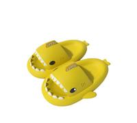 Generisch Shark Slides - Pantoufles de bain unisexes pour homme et femme - Bout ouvert, Taxi Yellow., 44/45 EU