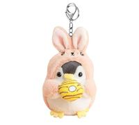 Generisch Shiba Inu Porte-clés créatif en forme de donut pingouin - Pendentif mignon pour sac à main, sac à main, sac à dos, décoration, clé de voiture, Lapin, Wie dargestellt