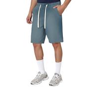 Generisch Short baggy pour homme - Jambes larges - Short d'été Y2K - Bermuda - Short en denim - Taille élastique - Confortable - Short de skateboard - Short de loisirs, bleu foncé, S