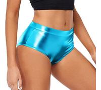 Generisch Short booty métallique taille haute pour femme comme pantalon de clubwear rave pour danser dans un short élégant, BU1, S