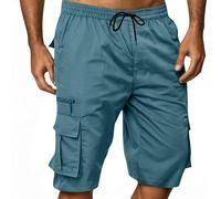 Generisch Short cargo décontracté pour homme, coupe ample, pantalon d'extérieur confortable avec cinq poches, idéal pour les randonnées d'été, les voyages, polyvalent, facile d'entretien, mélange de