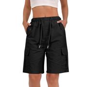 Generisch Short cargo pour femme - Short militaire - Multi poches - Pantalon de sport d'été - Pantalon de jogging - Pantalon de travail - Bermuda - Short de randonnée - Vêtement d'été