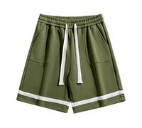 Generisch Short court pour homme, décontracté, respirant, confortable, pour l'été, sportif, extérieur, léger, coupe ample, non extensible, pour un usage quotidien, vert, XL