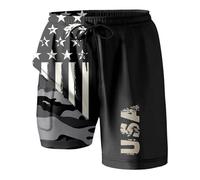 Generisch Short de bain tendance pour la plage avec doublure intérieure double couche, poches latérales pour un confort décontracté, Autre 1, M