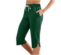 Generisch Short de jogging pour femme - Invisible - Scrunch Butt Gym - Taille haute - Legging court - Yoga Booty Workout, Pantalon J2 vert, S
