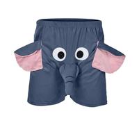 Generisch Short éléphant - Sous-vêtements drôles pour les amoureux des animaux - Short avec motif éléphant - Pantalon de pyjama étrange, Marine, 4XL