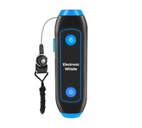 Generisch Sifflet électronique | 14 x 4,1 x 3 cm, 99 g, 120-150 dB | Batterie 9 V avec lumière SOS, lampe de poche | Entraîneur d'arbitre de football, cadeau de sport