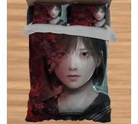 Generisch Silent Hill F Parure de lit décorative pour chambre d'enfant avec housse de couette et taie d'oreiller 80 x 80 cm, impression 3D